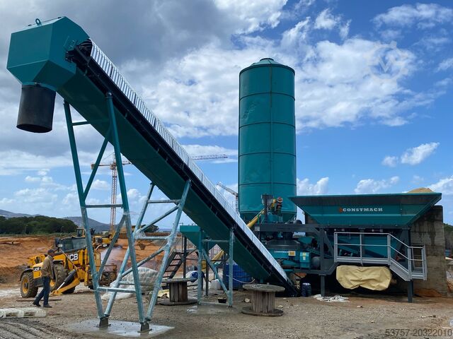 移动式混凝土搅拌站，混凝土 CONSTMACH 30M3/H Mini Mobil Concrete Mixing Plant