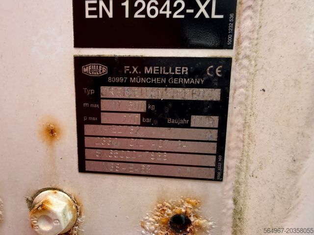 Trīspusējs kravas pašizgāzējs MAN TGM 18.320 Kipper+Kran Palfinger PK14501 SLD