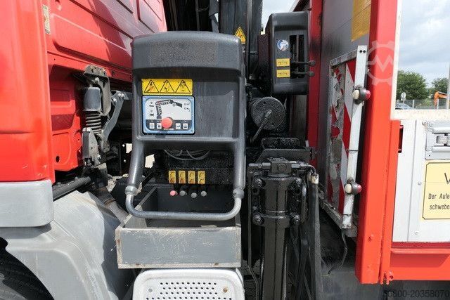 Düz kasa kamyon MERCEDES-BENZ 1844 L Actros 4x2, Hiab 144E-3, Funk, Voll-Luft