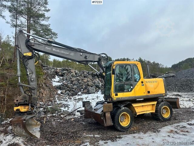 Máy xúc bánh xích Volvo EW160B Wheel excavator w/ Rototilt, 1 bucket and s