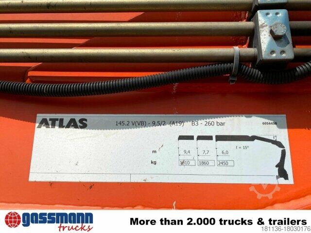 Kamion sa ravnom platformom Mercedes-Benz Arocs 2545 L/6x2/4, Atlas Kran, 145.2-A19 VB,