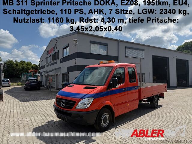 Ravni kamioni Mercedes-Benz 311 Sprinter Pritsche DOKA AHK