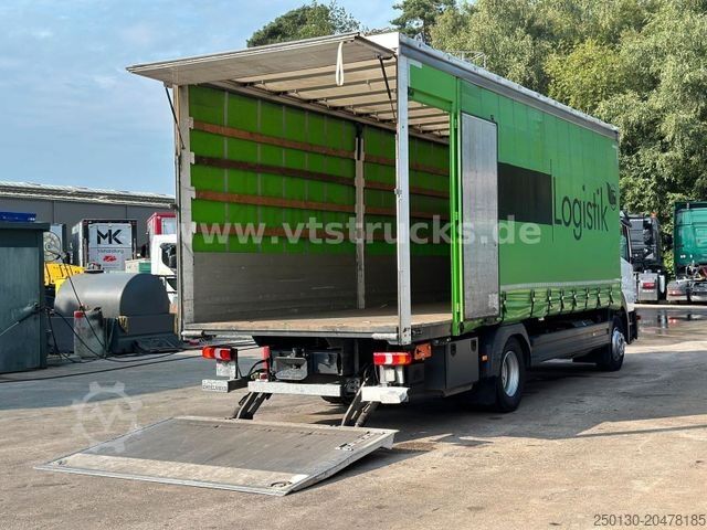 Flatbed truck with tarp MERCEDES-BENZ Atego 1324 4x2 Pritsche + Plane, Ladebordwand