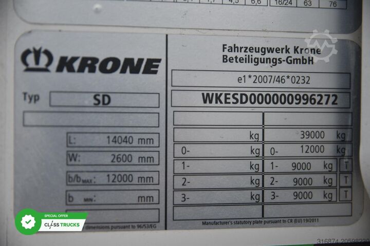 Hűtőkocsi félpótkocsi KRONE SDR Cool Liner FP 60 ThermoKing SLXi 300