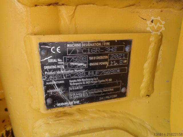 Minigraver KOMATSU PC16R Powertilt + GL