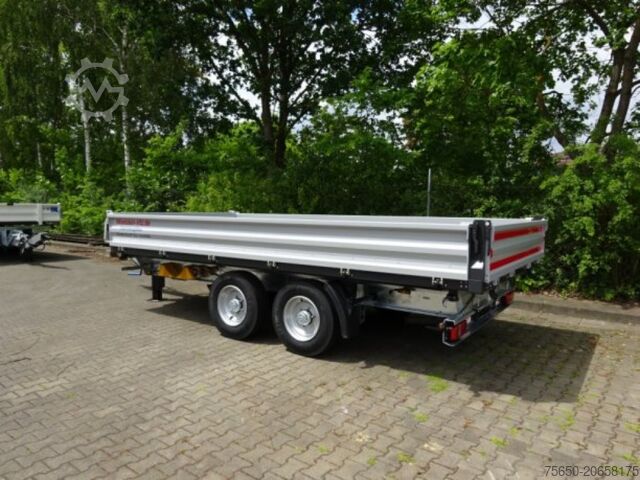 Remolque volquete Möslein TTD11 weiß neuer Tandem 3- Seitenkipper Tieflader-- Neufahrzeug --