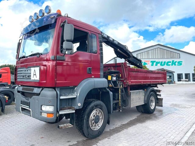 Трехсторонний самосвал MAN TGA 18.310/HIAB 111 HIDUO/Funk/Meiller/4x4