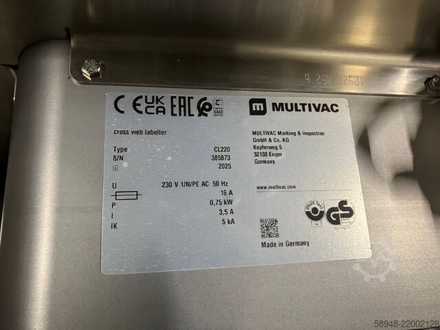 MULTIVAC lämpömuovauspakkauskone Multivac R145