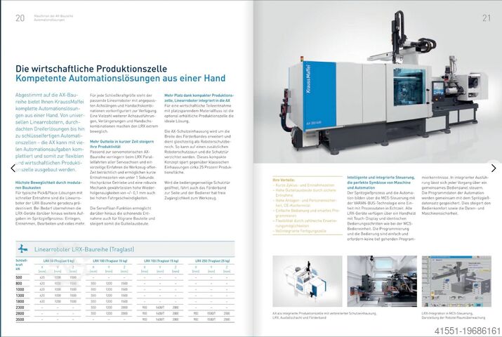 Spuitgietmachines KRAUSS MAFFEI KM180-750 AX Electric machines