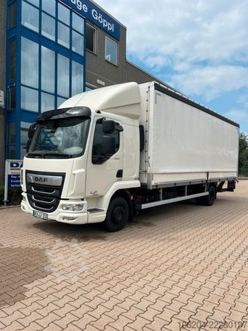 Tovorno vozilo s ravno platformo in ponjavo DAF LF 260 mit Junge Pritschenaufbau 12to LBW