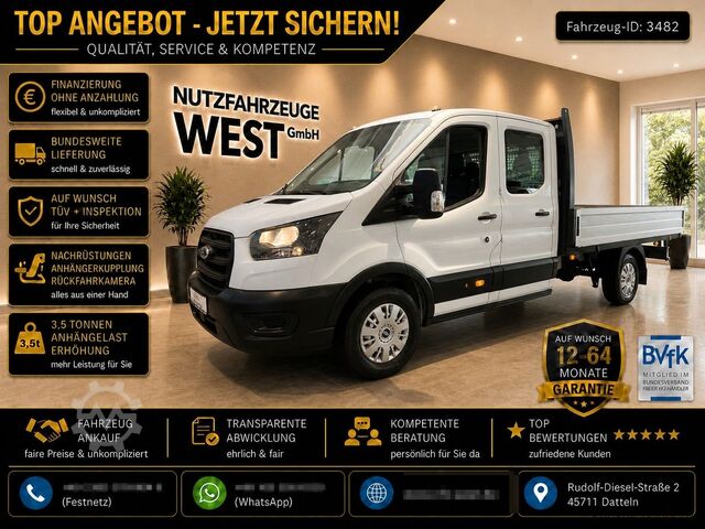 Pick-up van FORD Transit TDI Maxi DoKa Pritsch=3300mm*Garantie*