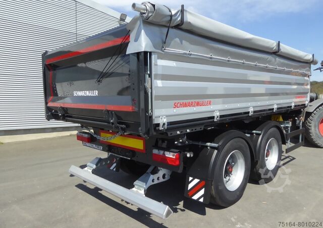Tipper sa 3 strane Schwarzmüller Tandem-Kippanhänger bündig, Plane, Zurrringe