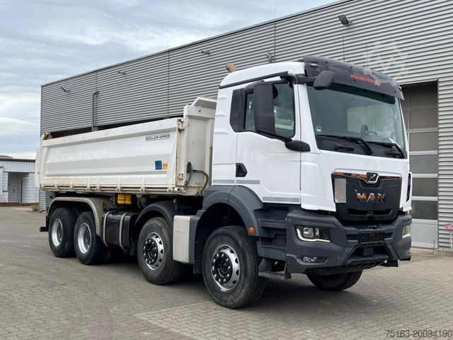 Þrístefnu veltibíll MAN TG-S 37.470 8x4 4-Achs Kipper Meiller Bordmatik