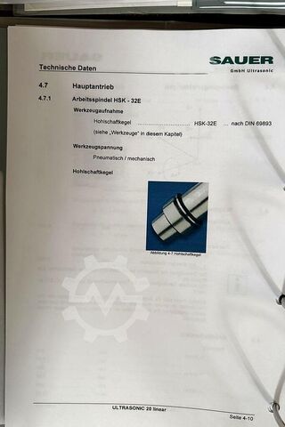 Universal bearbejdningscenter DMG SAUER ULTRASONIC HSC LINEAR 20