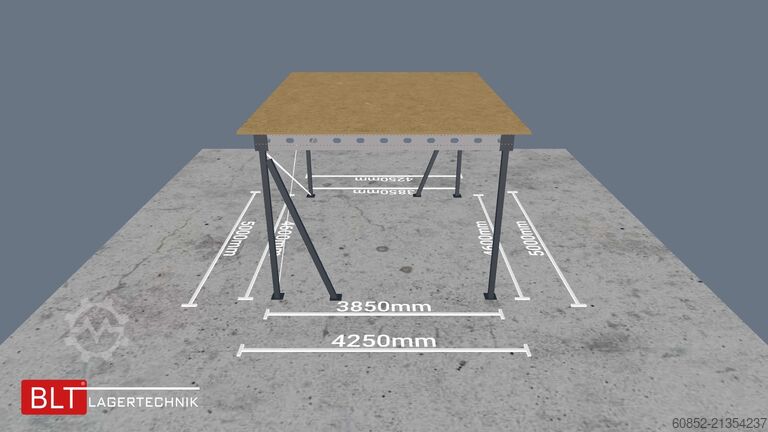 Storage platform 21,25 m² Lagerbühne , OK 300 cm 500 kg/m², sofort ab Lager