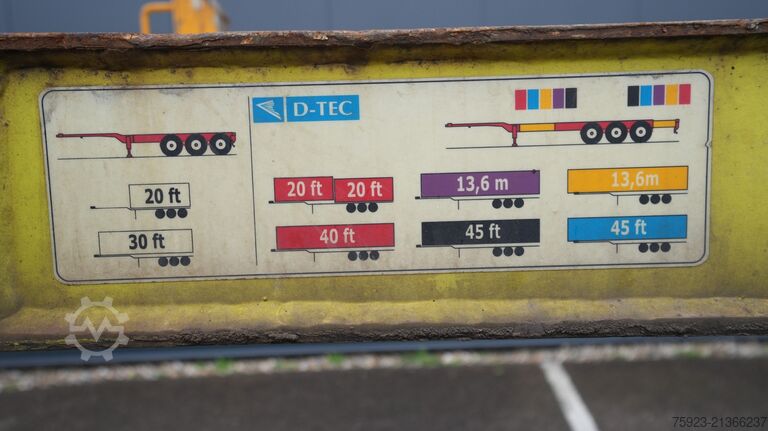 Gámaflutningar D-tec Extendable container transport trailer