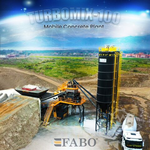 FABO Mobile Concrete Batching Plant TURBOMIX-100