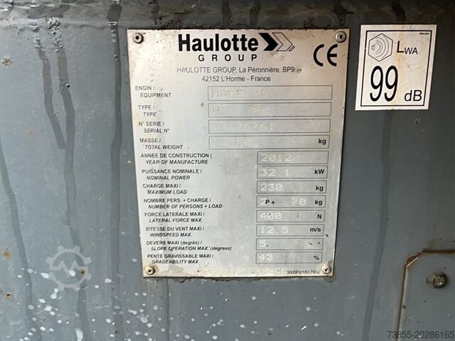 Telescopic boom lift Haulotte H23TPX (23m)
