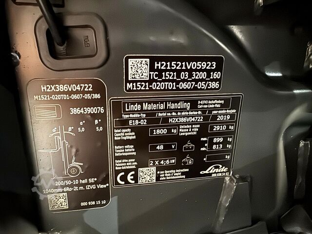 S+UVV 07/27, boční ochrana, elektro, 25 272 mth Linde E 18