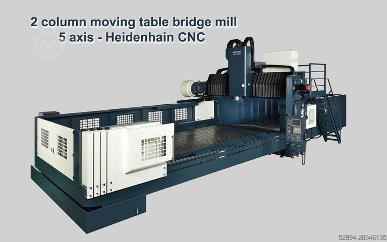 Hareketli tabla ve CNC'li yatak freze makineleri Johnford X: 4100 - Y: 2800 - Z: 800 mm CNC 5 axes