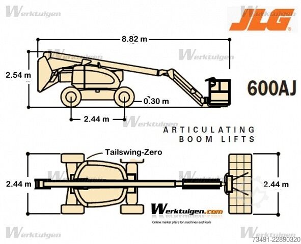 Plataforma de trabajo telescópica JLG 600 AJ ( 20,5 Meter )