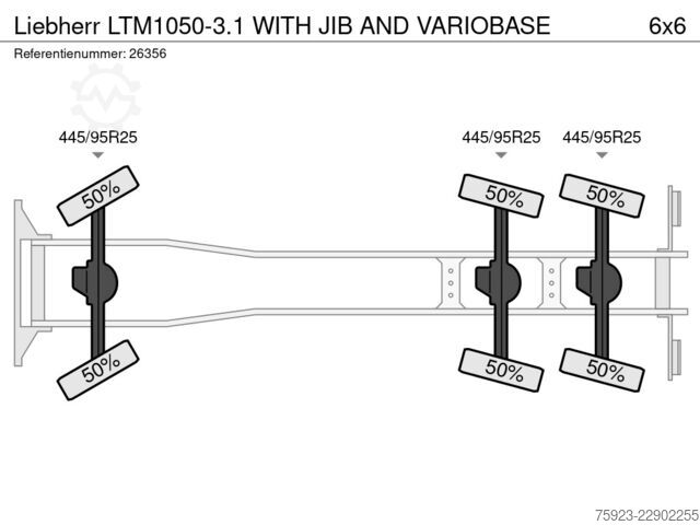 Kranwagen Liebherr LTM1050-3.1 WITH JIB AND VARIOBASE