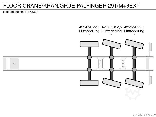 Floor CRANE/KRAN/GRUE PALFINGER 29T/M 6EXT