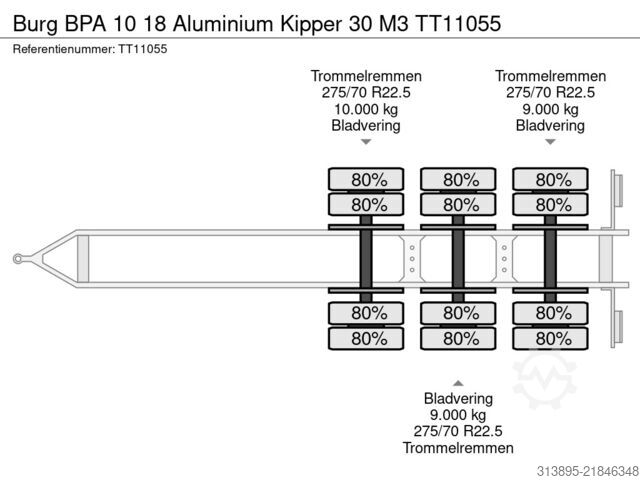 Savivartis Burg BPA 10 18 Aluminium Kipper 30 M3