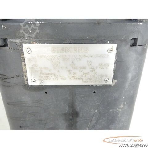 Motor Siemens Siemens 1HU3078-0AC01-0ZZ9 Permanent-Magnet-Motor SN:E9010303175027