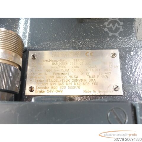 "Siemens" variklis Siemens 1HU3102-0AD01 - Z SN:BK5582669010027 generalüberholt mit 12 Monaten Gewährleistung