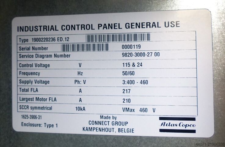 Винтовой компрессор GA110VSD+FF Atlas Copco GA110VSD+FF