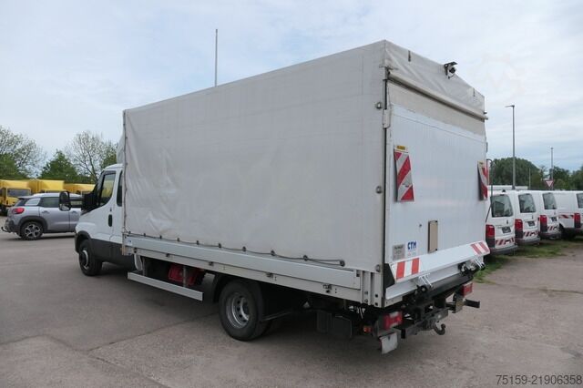 Transportador con plataforma y toldo iveco Daily 70C18H D70C DoKa LBW AHK Klima Tempomat Regaleinbauten COC Standheizung