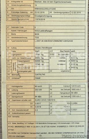 شاحنة قلّابة بذراع تحميل متحرك MAN TGS 41.480 / 8X6 / Man+Ret / Abroller+Mixer