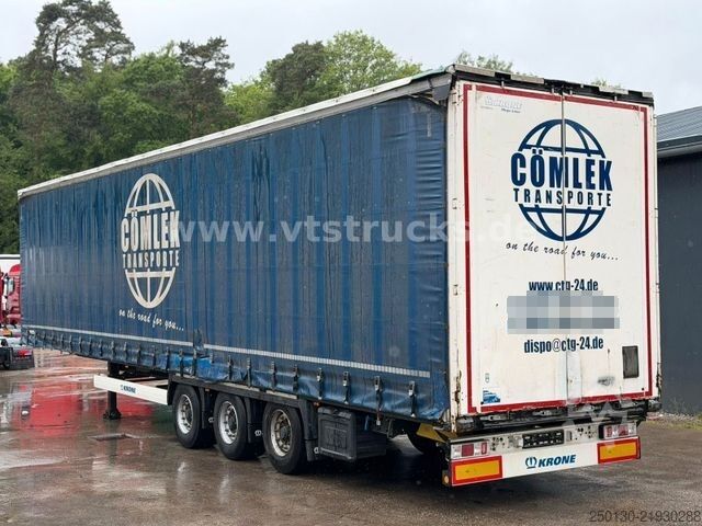 Open semitrailer with tarp KRONE SD Curtainsider, Edscha / MEGA / Liftachse/EBS-E