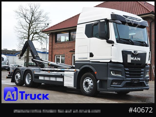 Lori angkat bekas roll-off MAN TGS 26.470 BL, Meiller RS 21.70, Lenkachse,