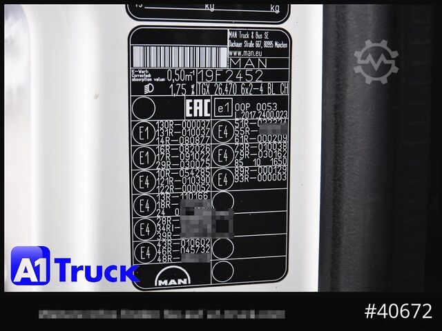 Lori angkat bekas roll-off MAN TGS 26.470 BL, Meiller RS 21.70, Lenkachse,