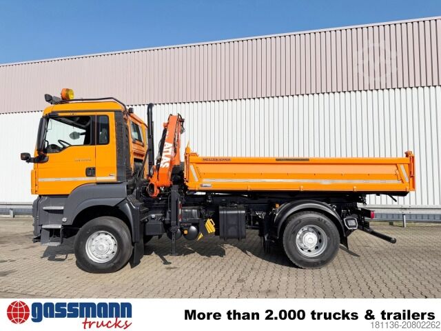 Kiper kamion MAN TGS 18.320 4x4 BL, Winterdienstausstattung, Kran