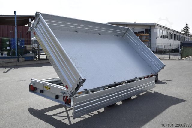 Tresidet tipvognstrailer HUMBAUR HTK 3500.37 Pro Steel