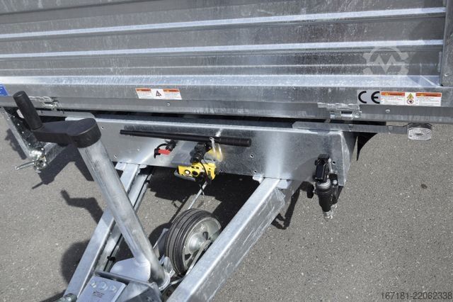 Tresidet tipvognstrailer HUMBAUR HTK 3500.37 Pro Steel