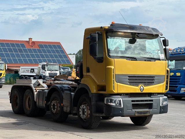 Kanca kasalı yük kamyonu (roll-off) RENAULT Premium Lander 460.32 8x4 BB HIAB XR26S Hooklift