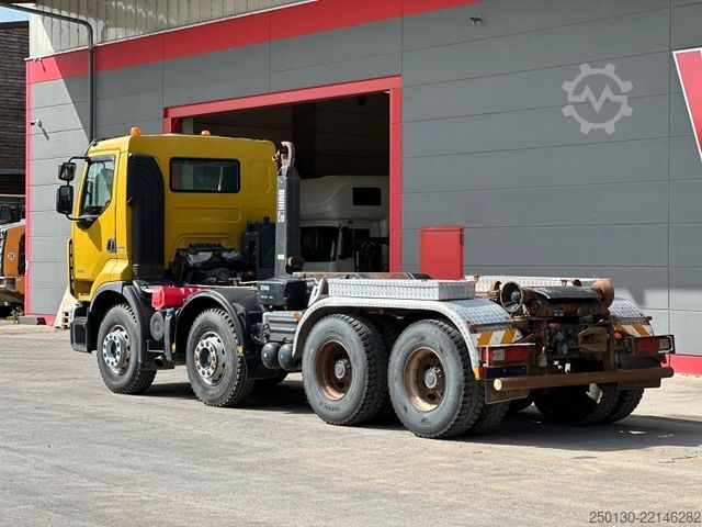 Kanca kasalı yük kamyonu (roll-off) RENAULT Premium Lander 460.32 8x4 BB HIAB XR26S Hooklift