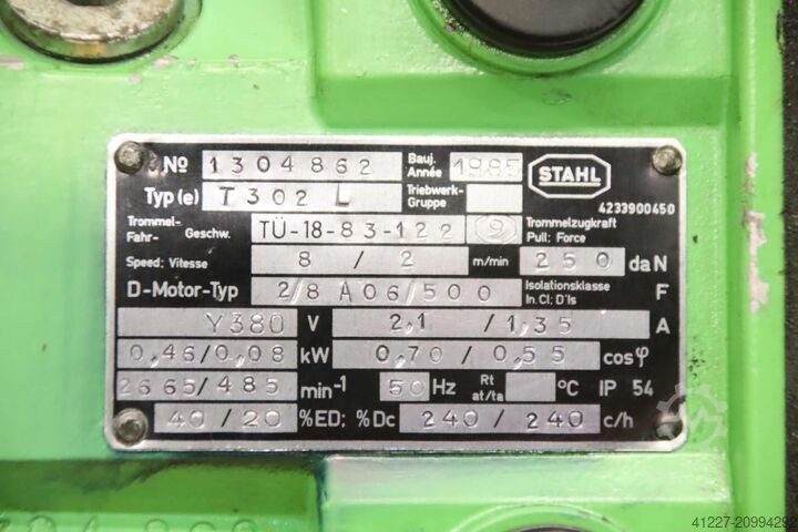 Wciągnik łańcuchowy z wózkiem jezdnym 500 kg Stahl T 302 L