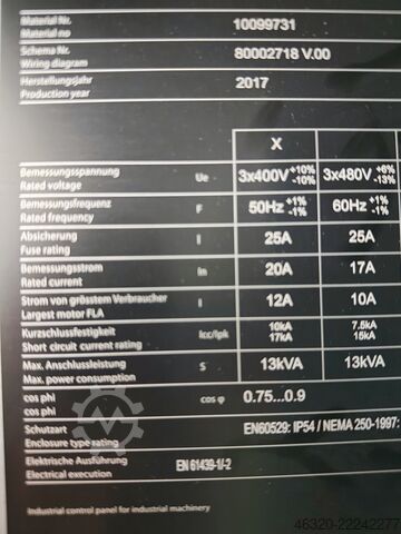 < 600 h 6 kW kuitulaser, uusi resonaattori BYSTRONIC BySprint Fiber 4020 6kW