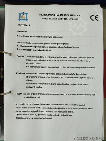 Hidraulična presa Hidroliksan H1000