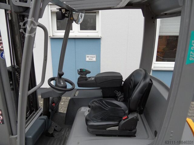 Electric 3-wheel forklift Jungheinrich EFG 216 - ZV-Gerät - Triplex - NEUE Batterie
