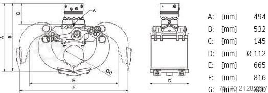Greifer DMS SG2030 inkl. Rotator Sortiergreifer / NEU / lagern