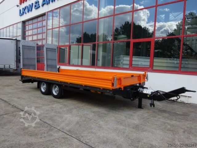 Trailer gandeng low loader Möslein TTT 11-6,2 BR Orange  Tandemtieflader mit breiten RampenNeufahrzeug