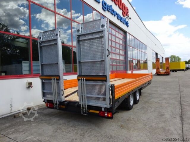 Trailer gandeng low loader Möslein TTT 11-6,2 BR Orange  Tandemtieflader mit breiten RampenNeufahrzeug