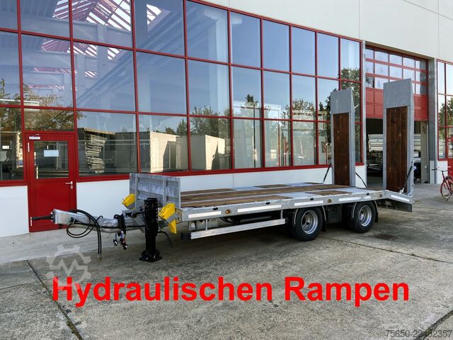 Reboque com plataforma rebaixada Möslein TT21-6,5 hydr  21 t Tandemtieflader, hydr. Rampen, NEU