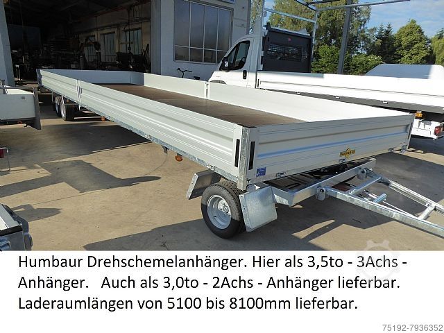 Humbaur HD358124 Serie 8400 3-Achser 3,5to Drehschemel Ladefläche 810 x 248cm